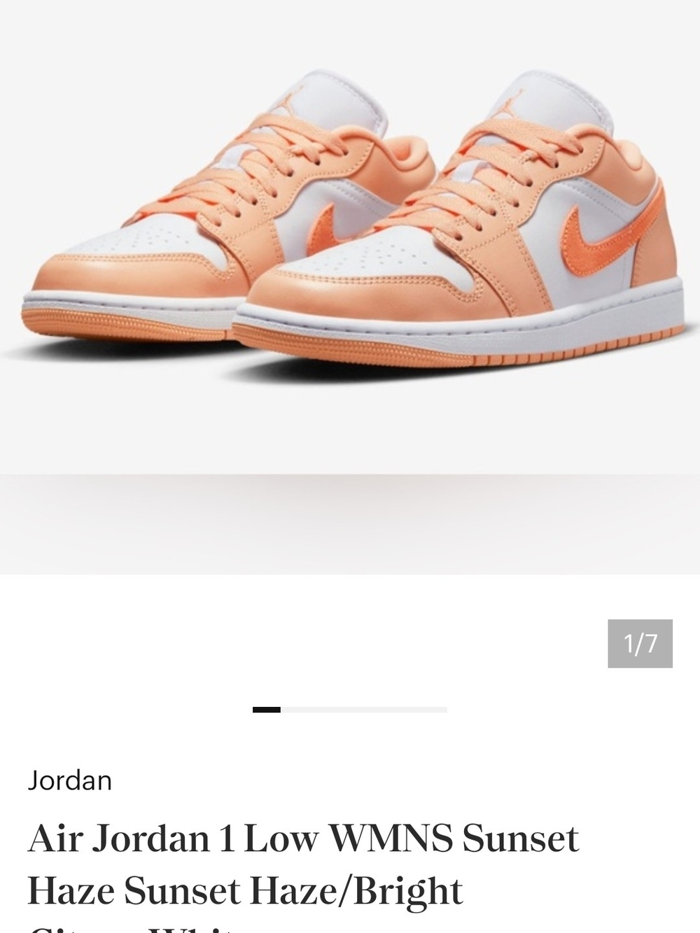 Jordan Air Jordan 1 Low Kids Sneakers in Sunset Haze